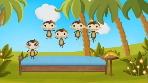 Çocuk Şarkıları 5 Küçük Maymun