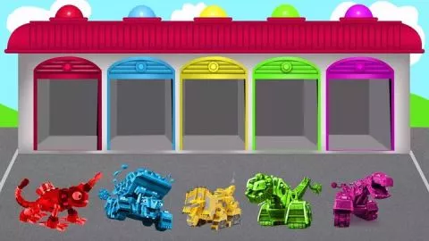 Dinozor Makineler - Renkleri Öğreniyorum Çocuk Şarkıları