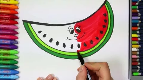 Karpuz Nasıl Çizilir - Çizelim Boyayalım
