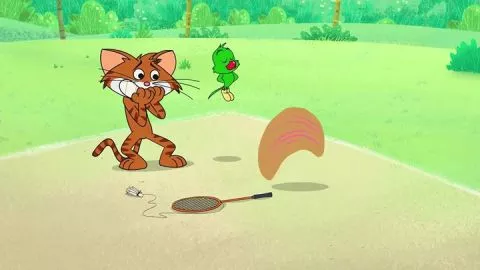 Kedi ve Papağancık - Kriket & Badminton