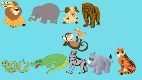Parmak Ailesi Vahşi Hayvanlar - Eğlenceli Çocuk Şarkıları 2019