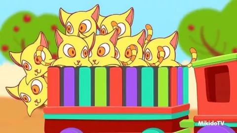 Kırmızı Tren Kloppi - 10 Küçük Aslancık, Köpekcik, Ayıcık, Kedicik, Kuzucuk Çocuk Şarkıları