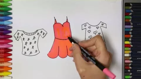 Elbise Nasıl Çizilir - Çizelim Boyayalım