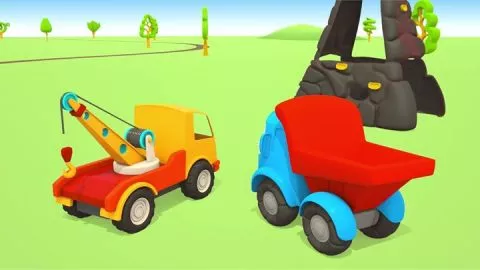Çizgi Film - Leo Ve Çekici Sarı Arabaya Yardım Ediyor!
