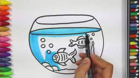 Balık Fanus Nasıl Çizilir - Çizelim Boyayalım