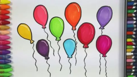 Balonlar Nasıl Çizilir - Çizelim Boyayalım